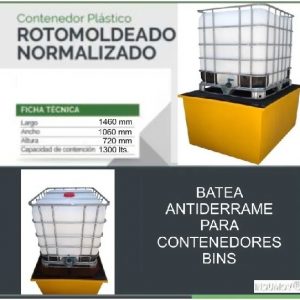 Batea Plástica Antiderrame Para BINS