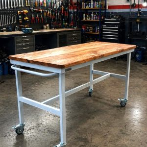 mesa de trabajo con ruedas