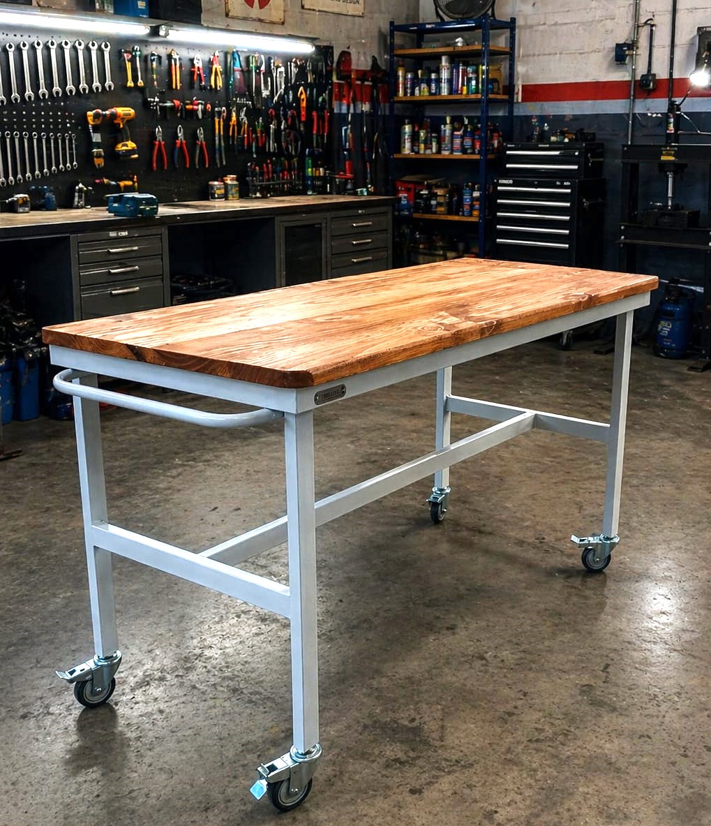 mesa de trabajo con ruedas