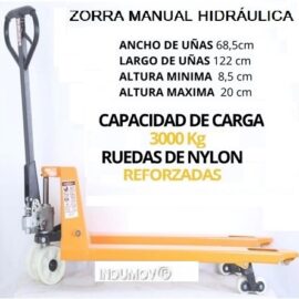 zorra transpaleta manual