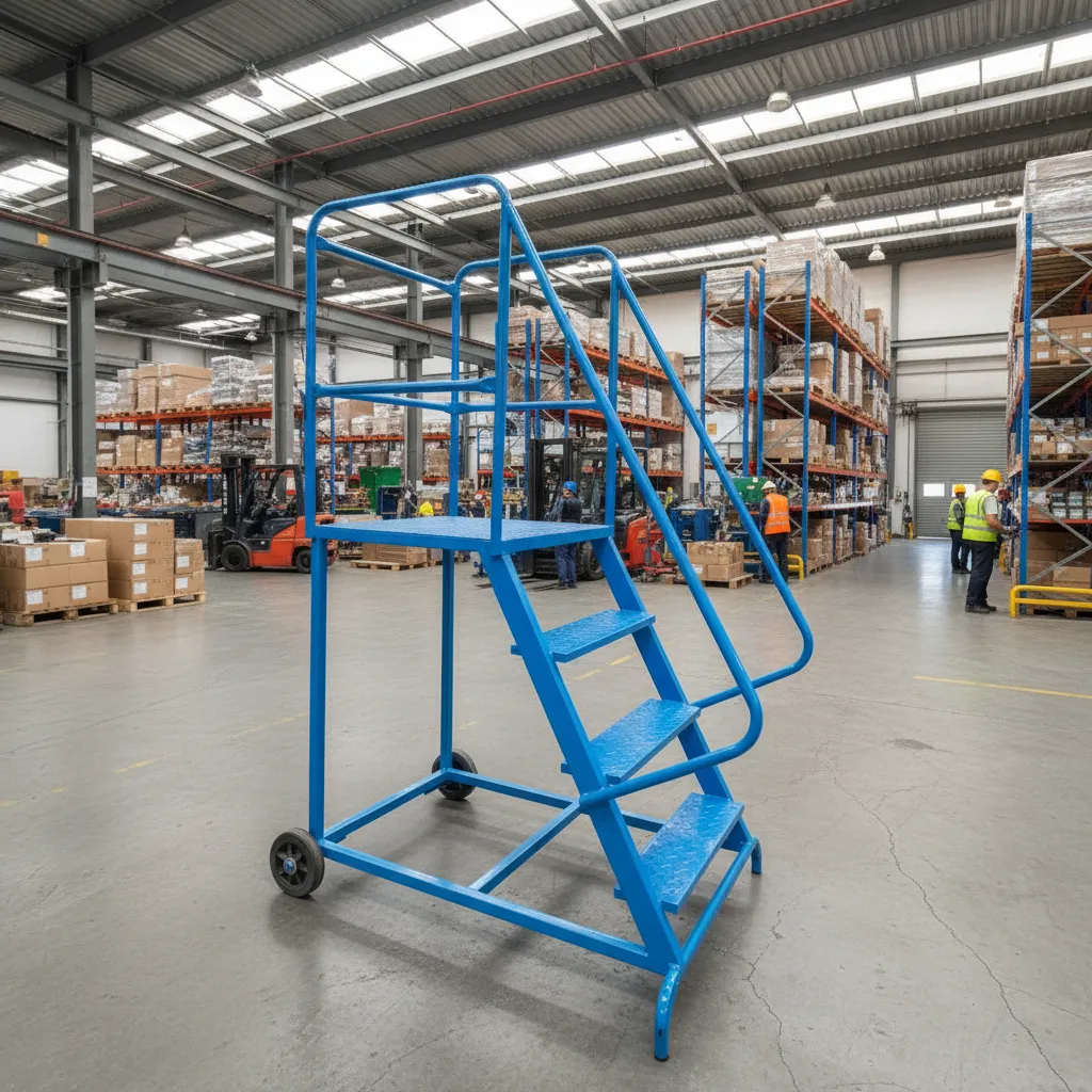 Escalera Rodante Tipo Burro PLEGABLE - Imagen 2